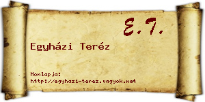 Egyházi Teréz névjegykártya